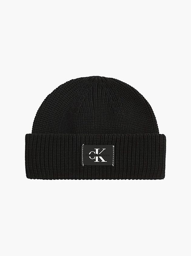 Calvin Klein USA Organic Cotton Fisherman Mens Beanie Black 7649835-SI